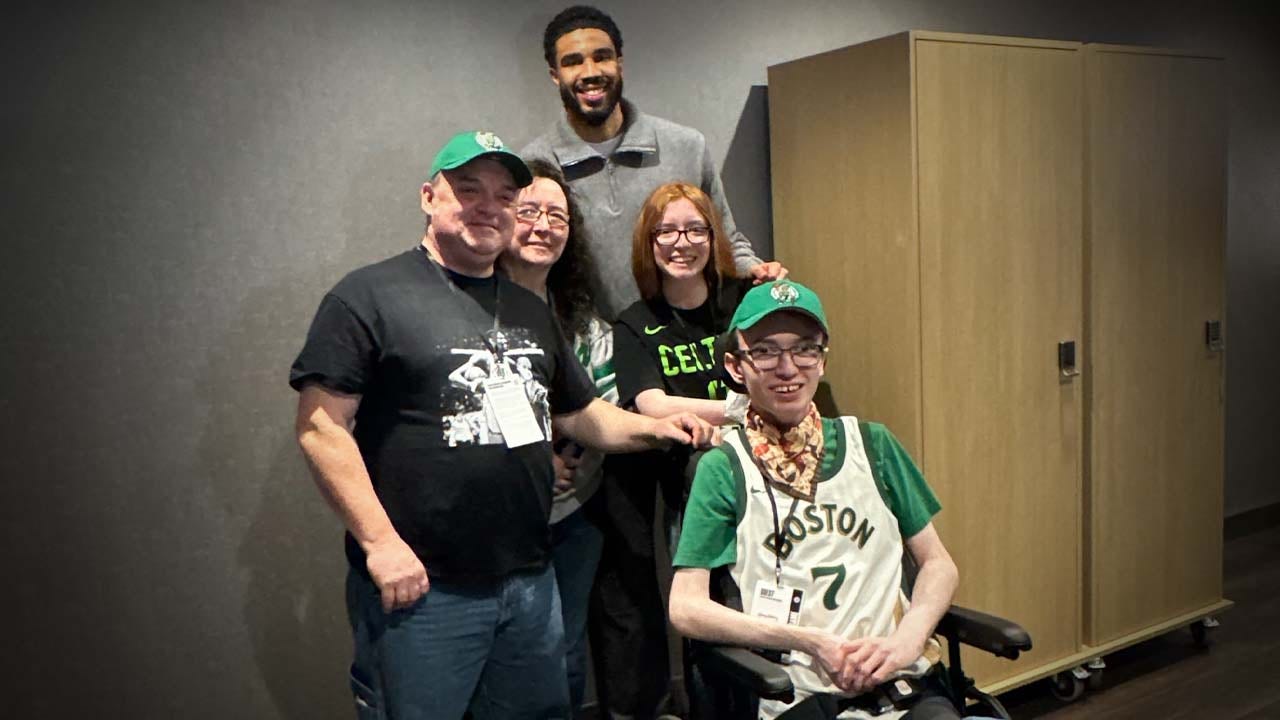 Jayson Tatum, Ronan Clancy and family.