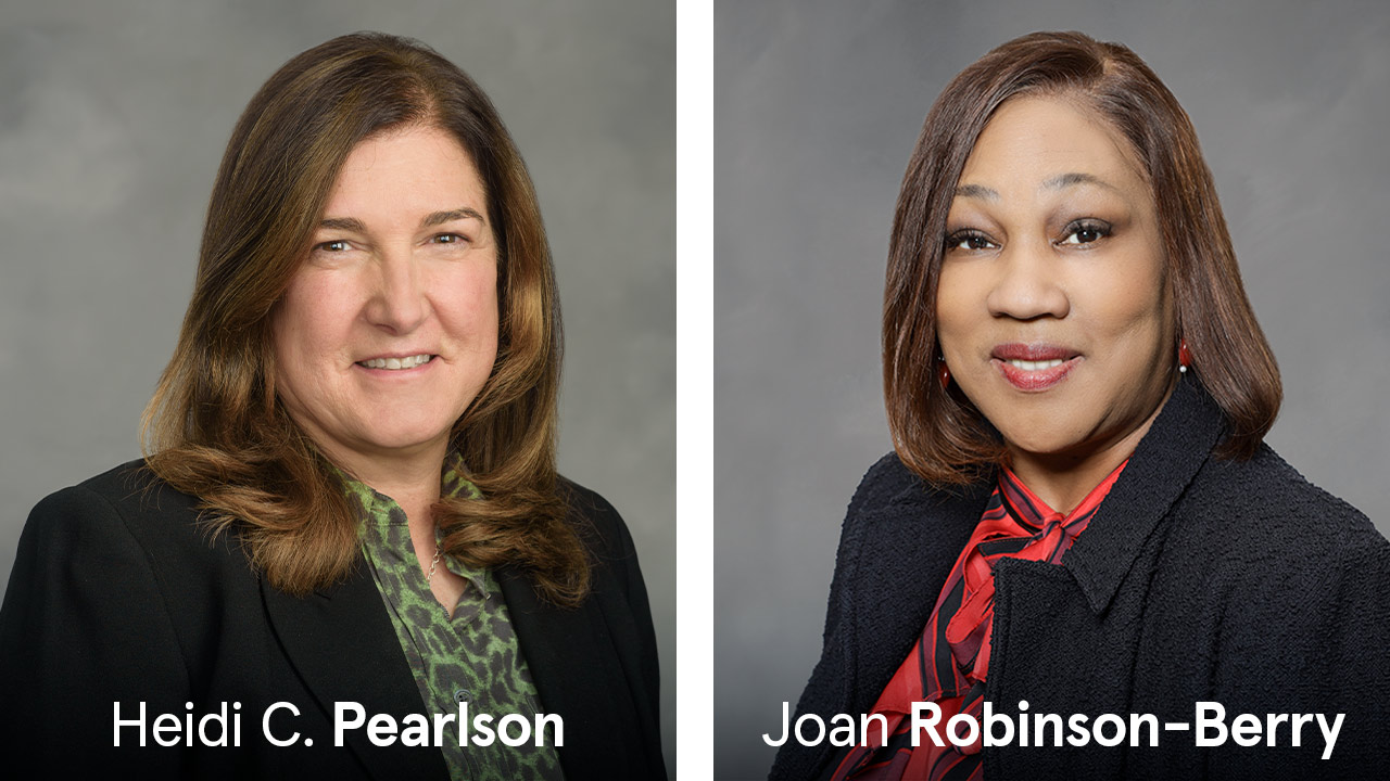 Left: Heidi C. Pearlson, Right: Joan Robinson-Berry