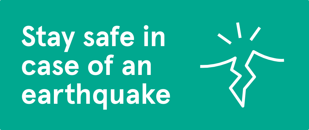 Earthquake icon: Stay safe in case of an earthquake PDF