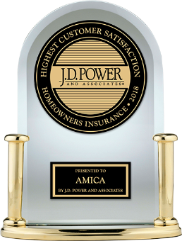 Many J.D. Power award trophies in a row: Amica has won "Highest in Customer Satisfaction Among National Homeowner Insurers, 17 Years in a Row"